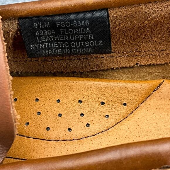 Pelican Bay Florida Brown Leather Slip On Comfort Driving Loafer Men 9.5 - Picture 10 of 10